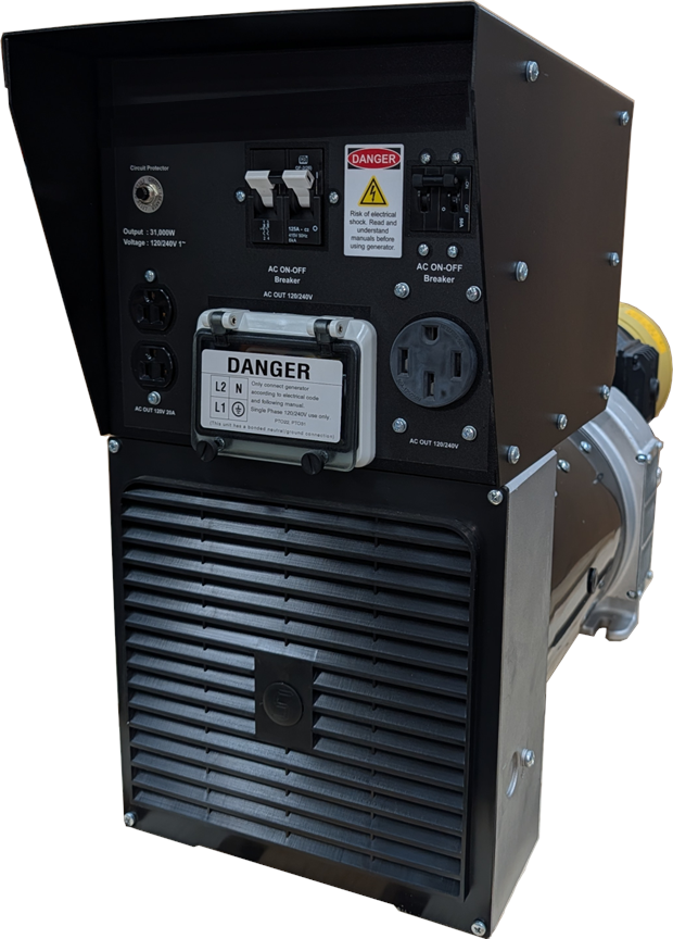 30 Kw 1 Phase Generator PTO Driven PTO Only